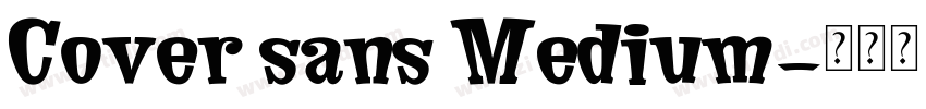 Cover sans Medium字体转换
